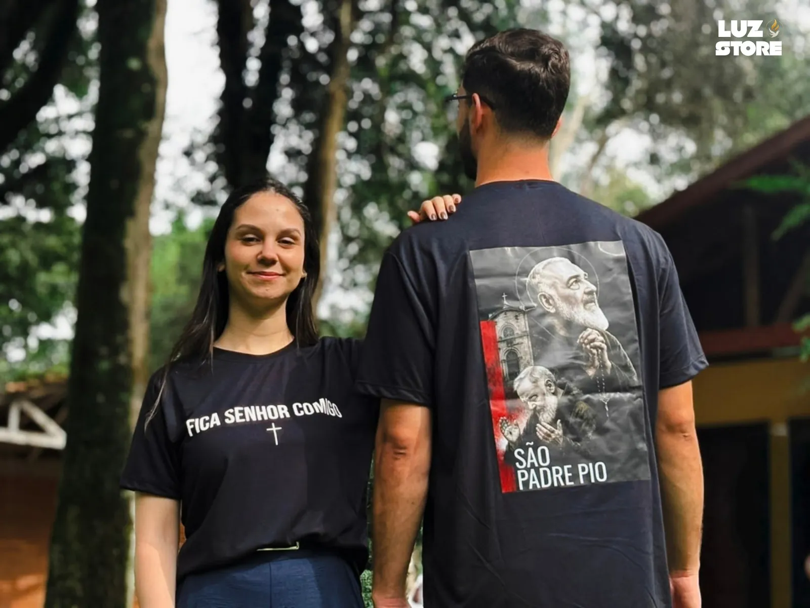 Camiseta Fica Senhor Comigo — foto 4